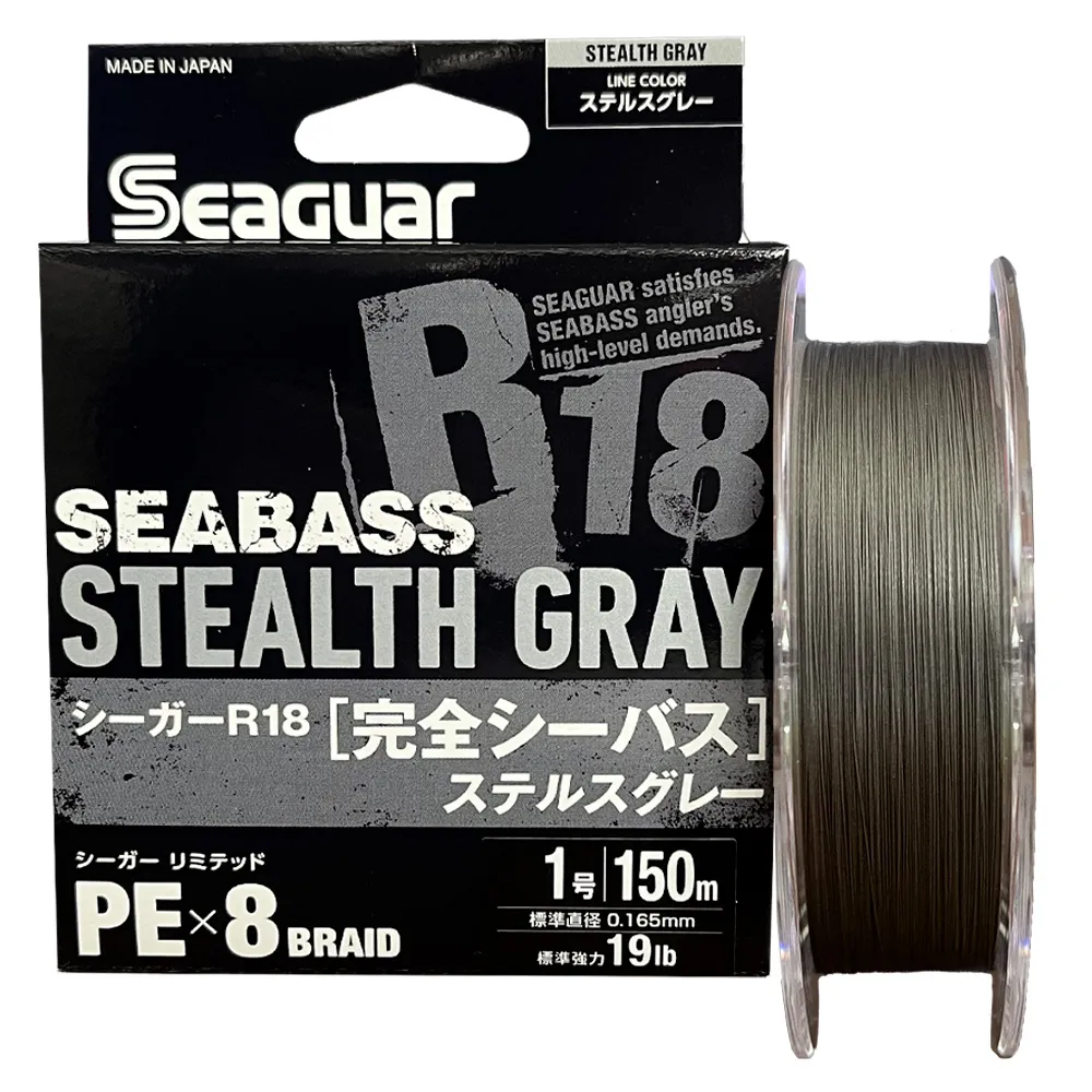 PE X8 R-18 Seabass Stealth Gray - 150 m