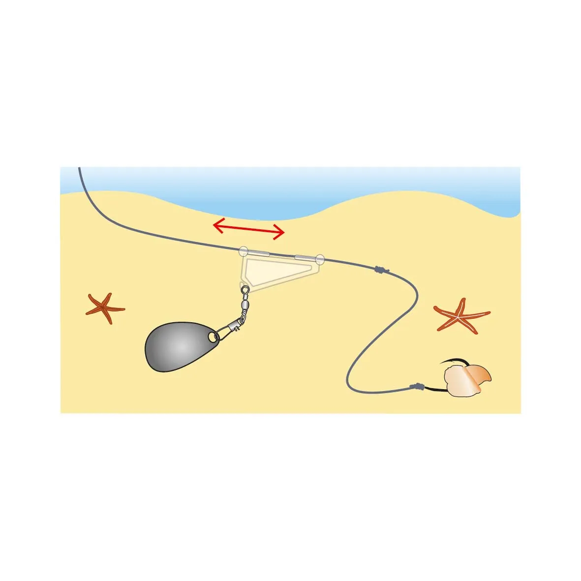 PLASTI-BOOM SLIDERS (2-pack) - 70 mm - CLEAR - (2-pack)