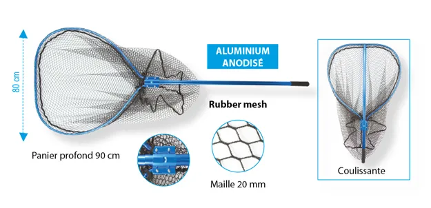 BIG FISH SLIDING LANDING NET - ALUMINUM