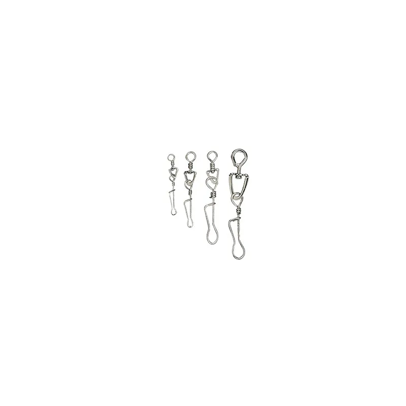 Nickel-Plated Korean Swivel with Stainless Steel Clip - 25-Pack