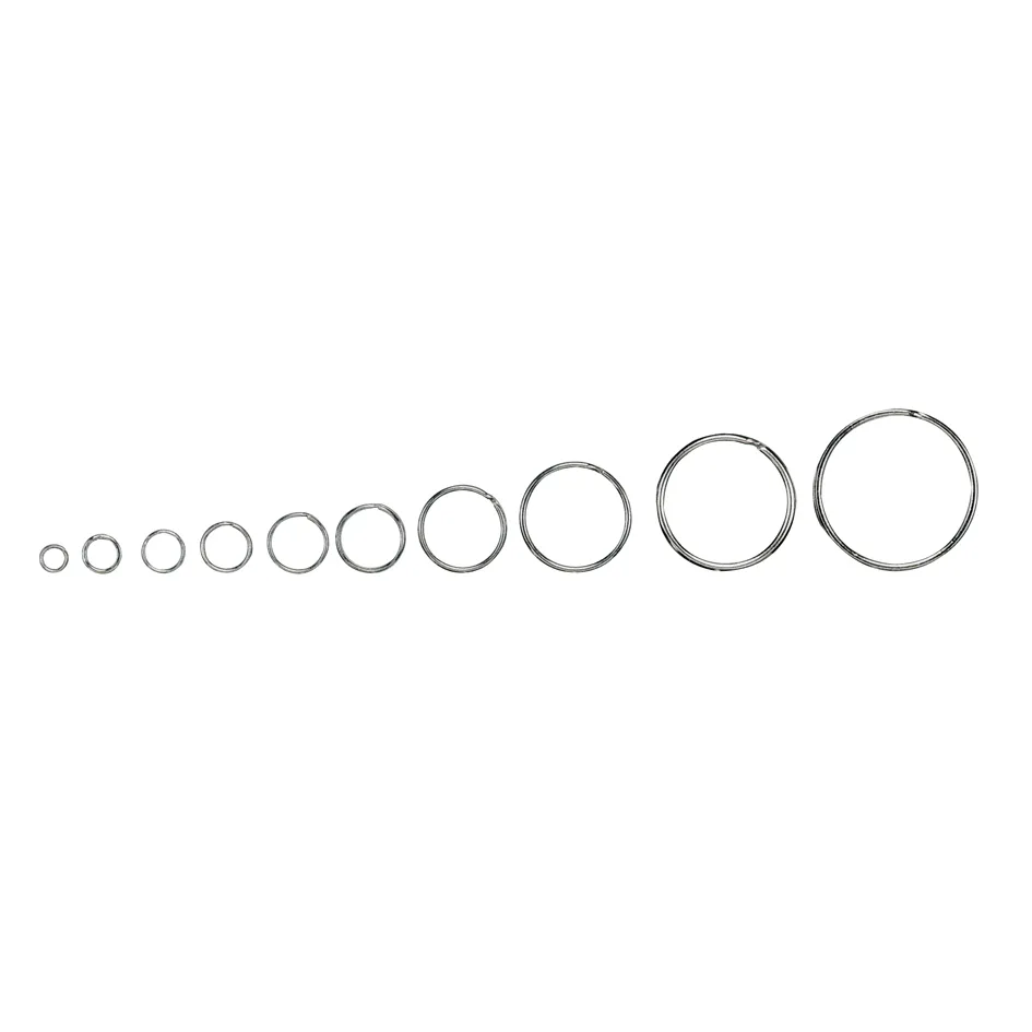 SPLIT NICKEL-PLATED RINGS