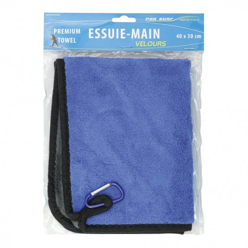 SERVIETTE VELOURS PREMIUM BLEUE 40 x 30 cm