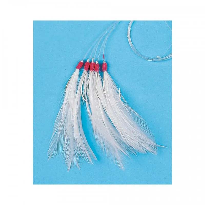 CLASSIC SEA FEATHERS - 5 HOOKS, SIZE 2/0