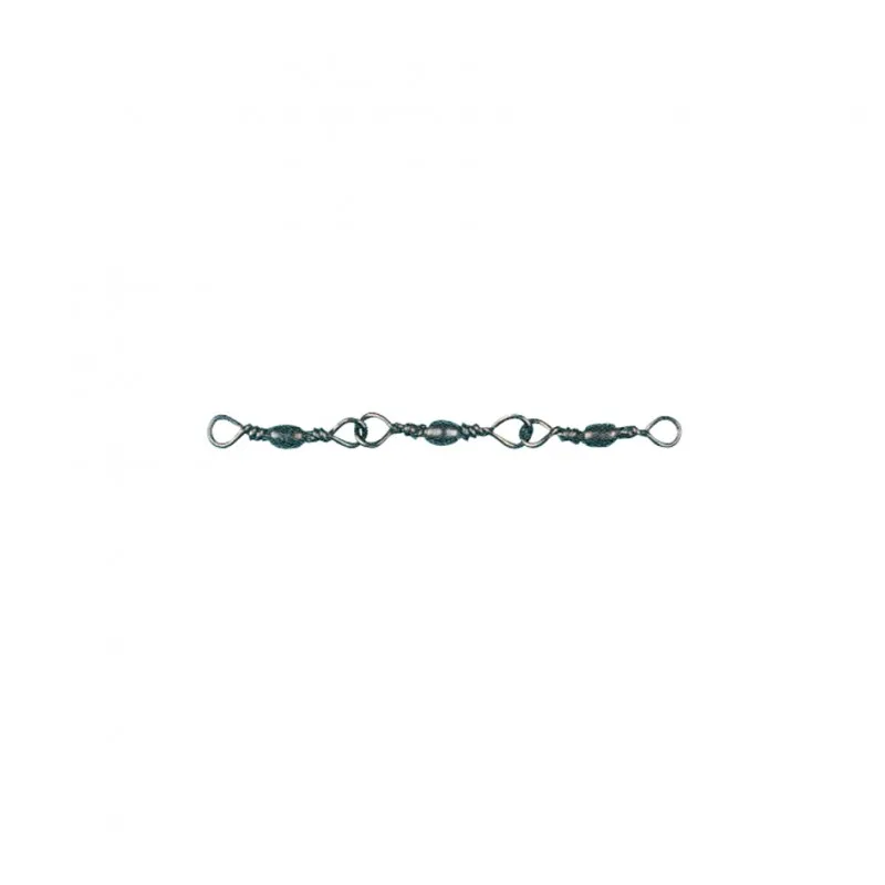 CHAINE DE 3 ÉMERILLONS BRONZÉS - x6