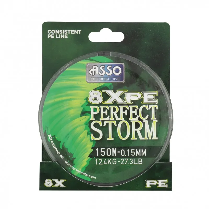 PERFECT STORM 8X PE BRAID - 150 m - GREEN