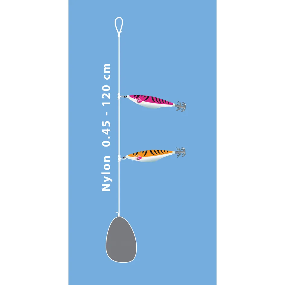 BAS DE LIGNE SQUID SET SEICHE ENCORNET - 2 TURLUTTES