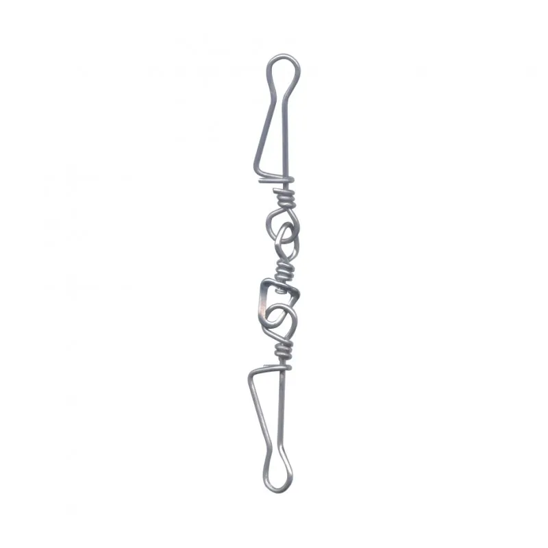 EMERILLON NICKELÉ JB AVEC 2 ATTACHES INOX - x5
