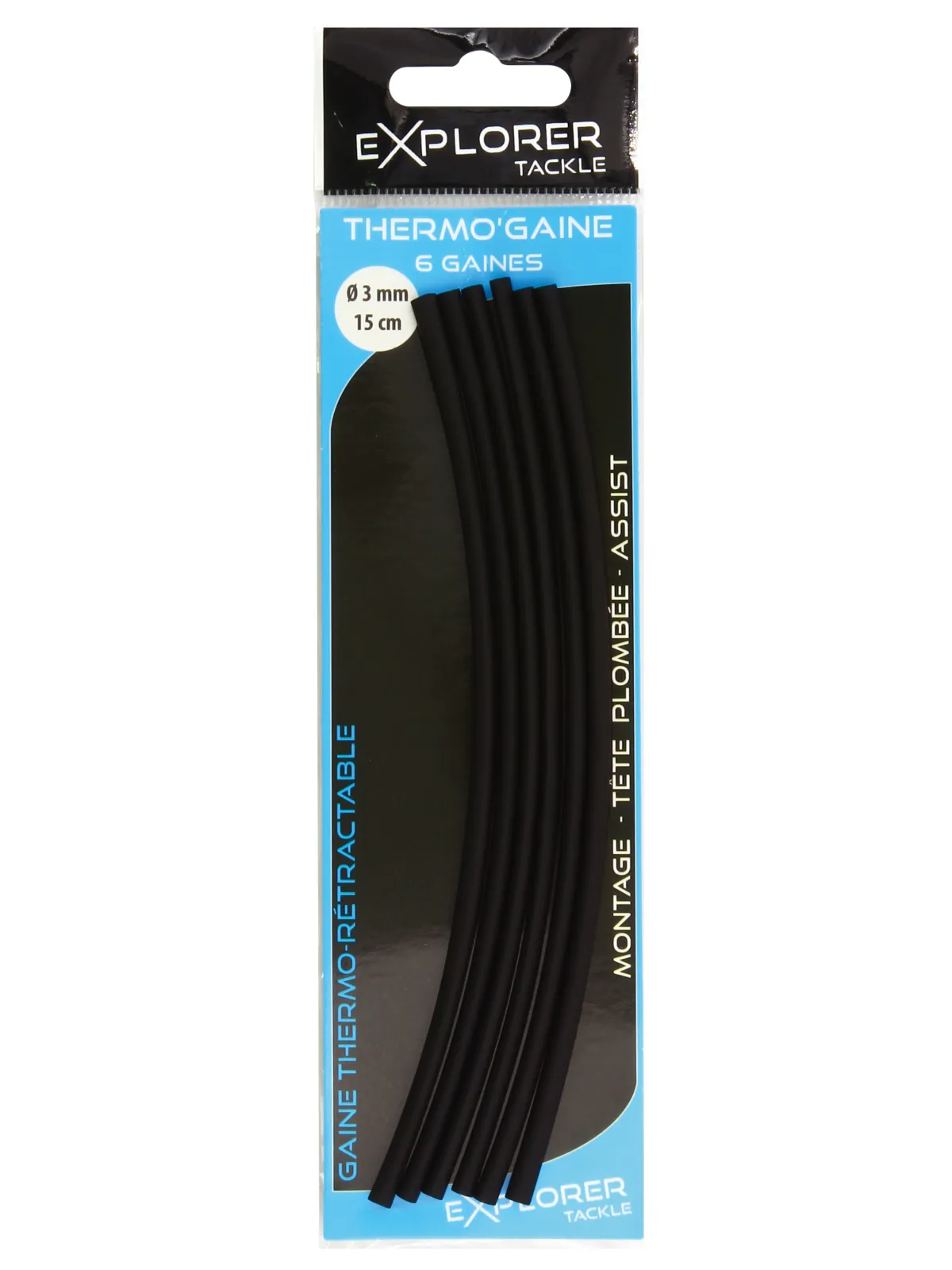 BLACK HEAT SLEEVE 15 cm - 6-pack