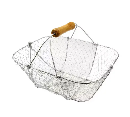 RECTANGULAR GALVANIZED STEEL SHELLFISH BASKET - 18 LITERS - DKL