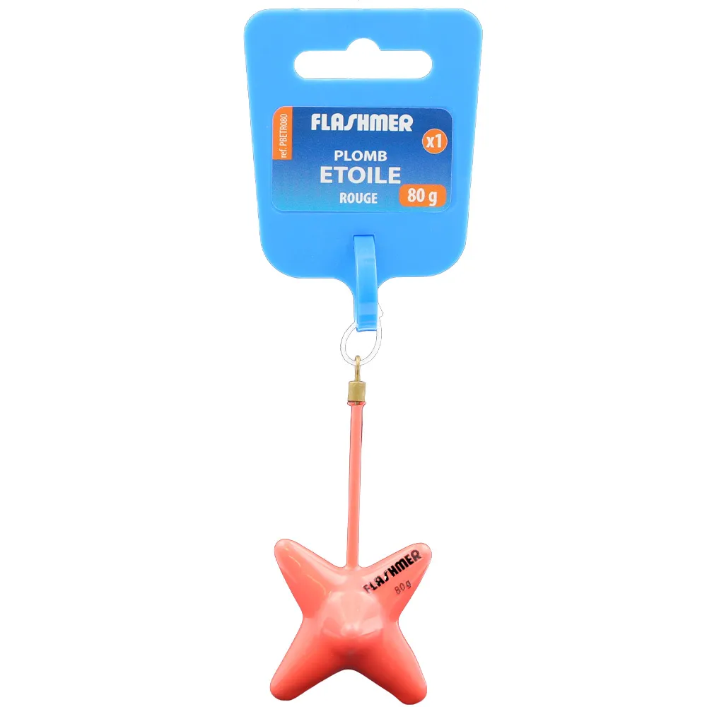 RED FLUORESCENT STAR-SHAPED SINKER