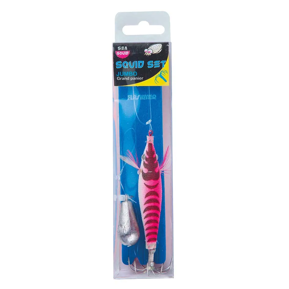 BAS DE LIGNE SQUID SET SEICHE ENCORNET GRAND PANIER - 1 TURLUTTE