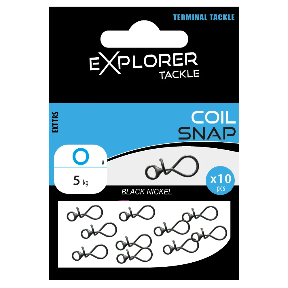 COIL SNAP - BLACK NICKEL - 10-pack