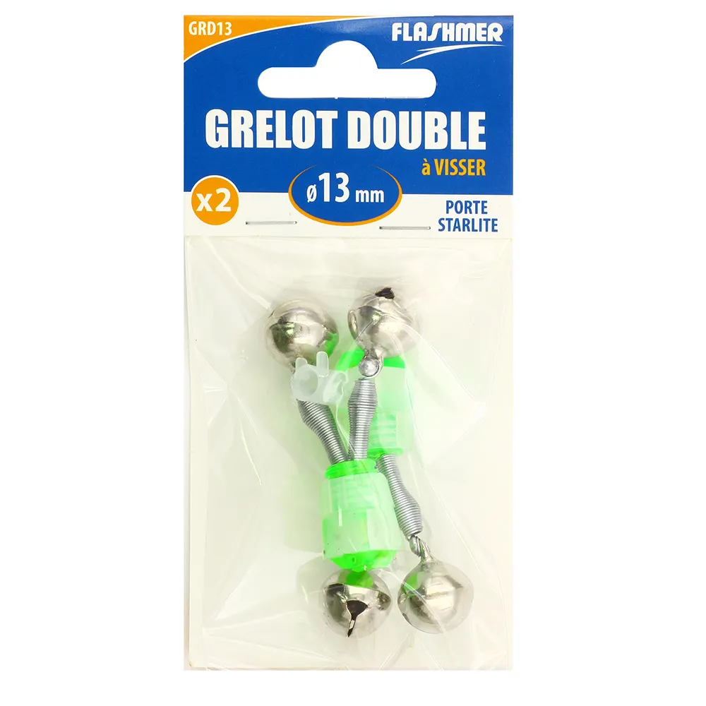 GRELOT DOUBLE A VISSER - NICKELÉ Ø 13 mm