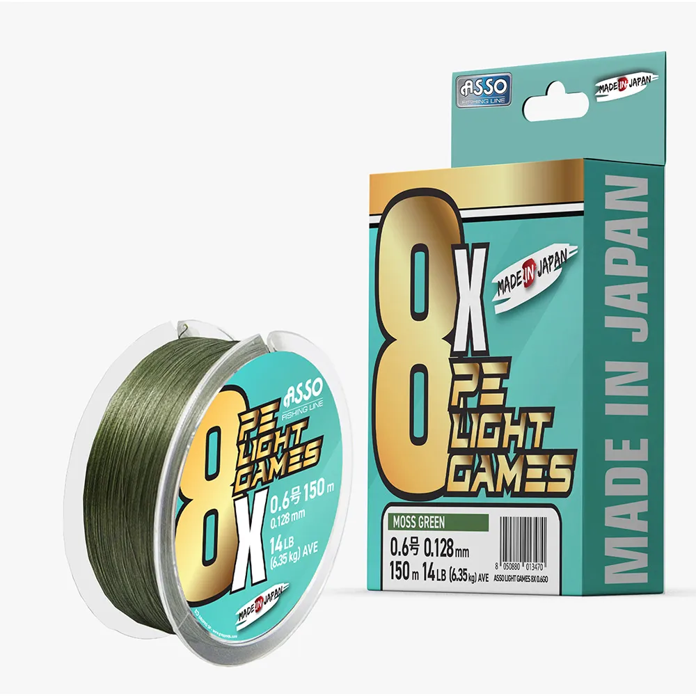 TRESSE LIGHT GAMES 8X PE - 300 m - GREEN