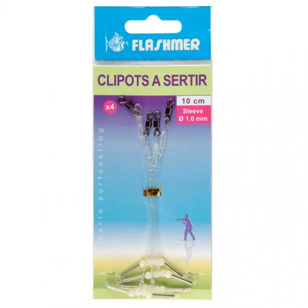 Produit CLIPOTS A SERTIR 10 cm - TRANSPARENT - x4 Image