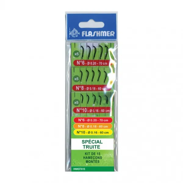 Produit KIT X15 HAMEÇONS MONTÉS SPÉCIAL TRUITE Image