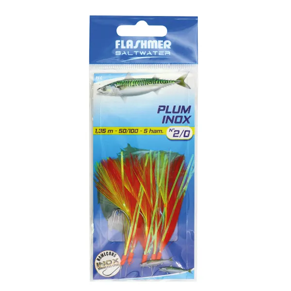 Product PLUM'INOX SEA FEATHERS - 5 HOOKS, SIZE 2/0 Image