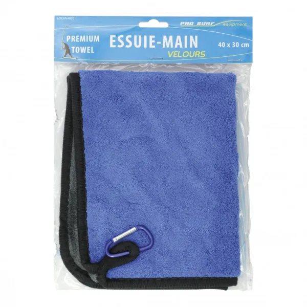 Produit SERVIETTE VELOURS PREMIUM BLEUE 40 x 30 cm Image