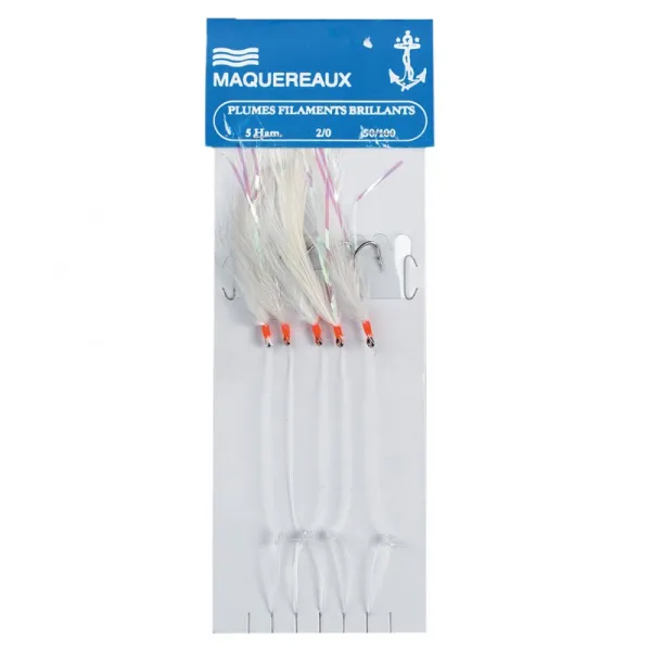 Produit PLUMES MAQUEREAUX - 5 HAMEÇONS N° 2/0 Image