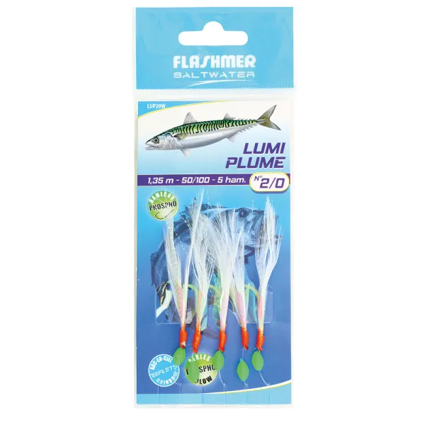 Produit PLUMES DE MER LUMI-PLUMES - 5 HAMEÇONS N° 2/0 Image