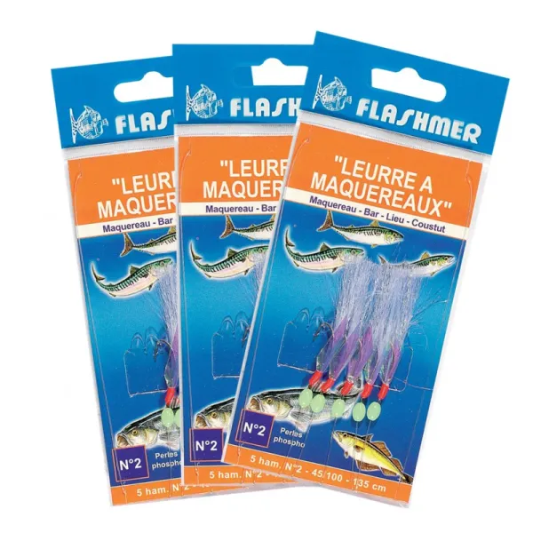 Product SET OF 3 MACKEREL LURES - 5 HOOKS SIZE 1/0 Image