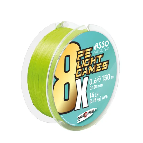 Product LIGHT GAMES 8X PE BRAID - 150 m - FLUORESCENT GREEN Image