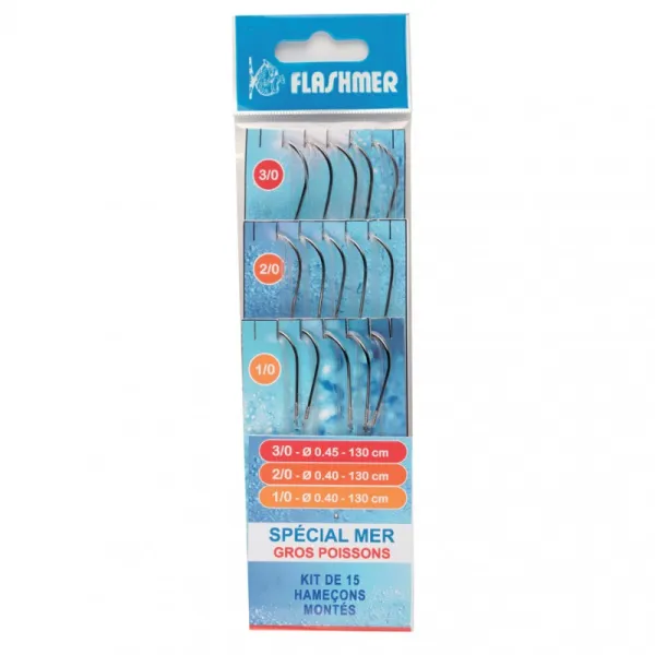 Produit KIT X15 HAMEÇONS MONTÉS SPÉCIAL MER "GROS POISSONS" Image