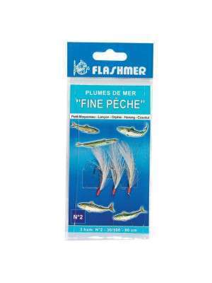 PLUMES DE MER FINE PÊCHE - 3 HAMEÇONS N° 2