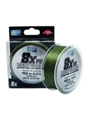 TRESSE LIGHT GAMES 8X PE - 150 m - VERTE