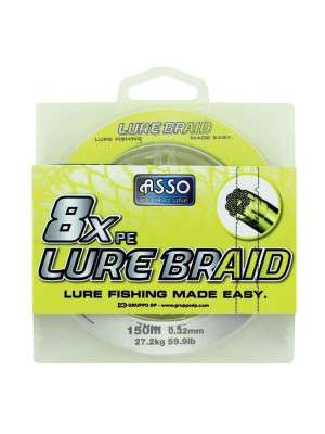 TRESSE LURE BRAID 8X PE - 150 m - JAUNE FLUO