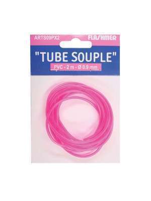 TUBES SILICONE ROSE FLUO - 2 m - Ø 0,9 mm