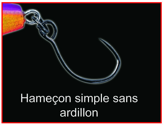 Hameçon simple sans ardillon