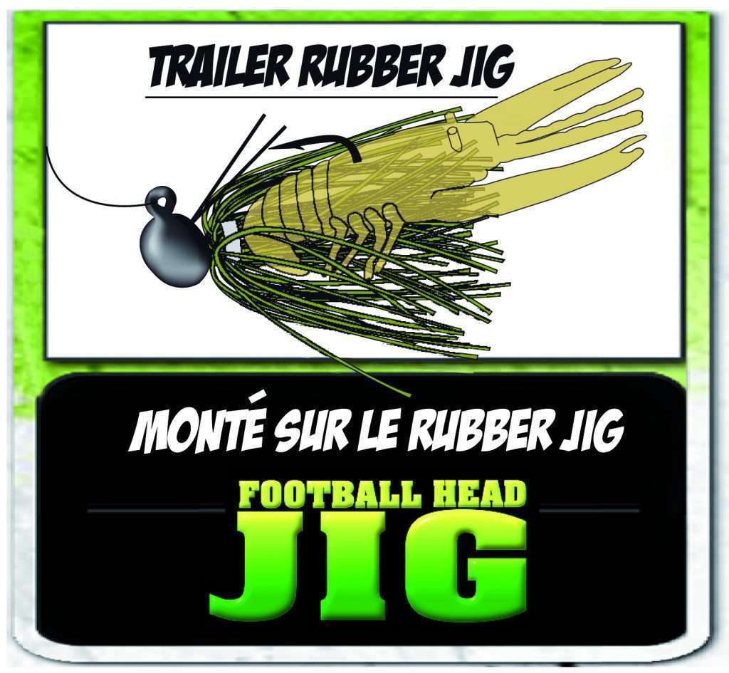 Crawbug en tailer d'un Football Head Jig