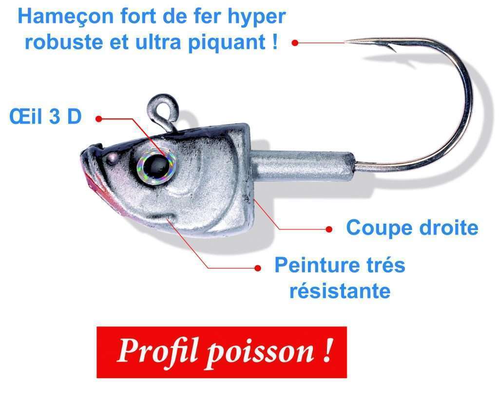 Tête plombée Poisson Flashmer