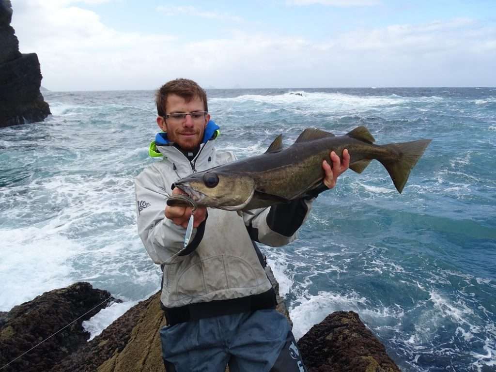 Beau lieu de 76 cm pris par Colin avec une Cuiller Anchois et un finess monté en texan