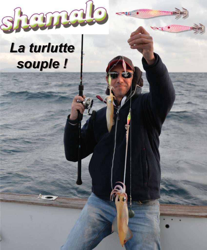 Doublé de calamars sur un bas de ligne 3 turluttes Shamalo !