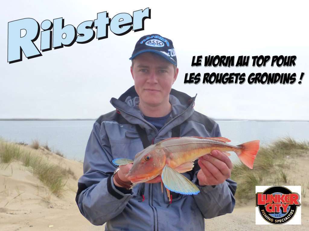 Louis Cache, testeur Flashmer avec un beau rouget grondin pris au Ribster