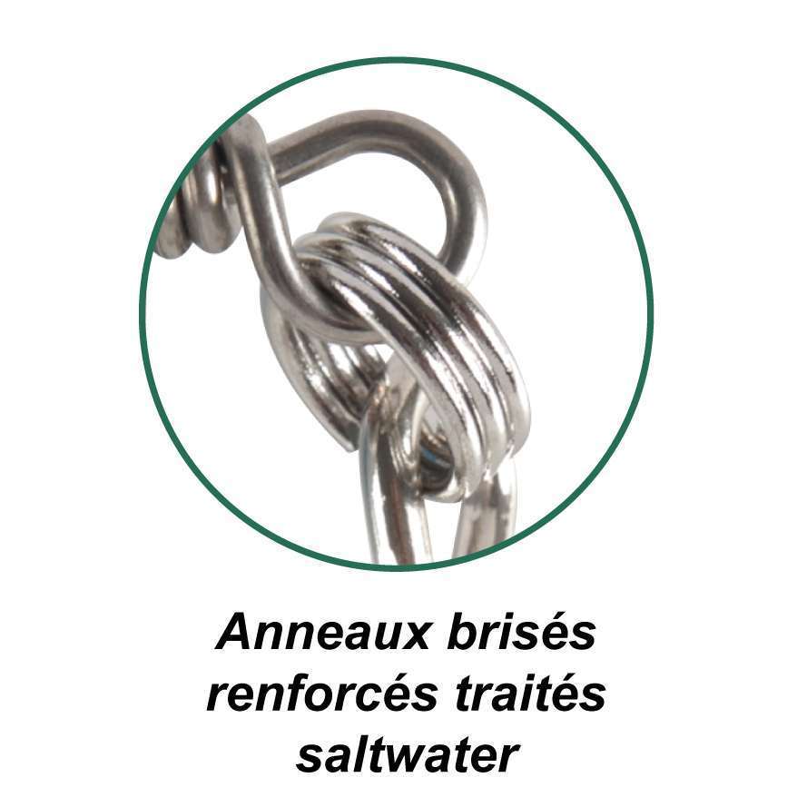 Anneaux brises triples renforcés et traités saltwater