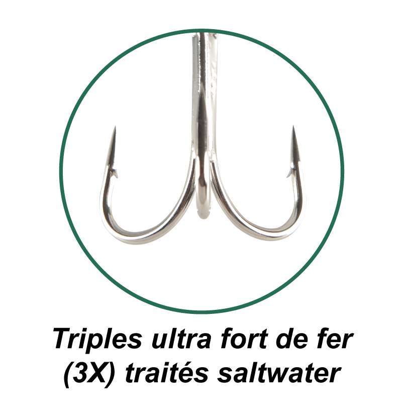 Triples ultra fort de fer (3X) traités saltwater