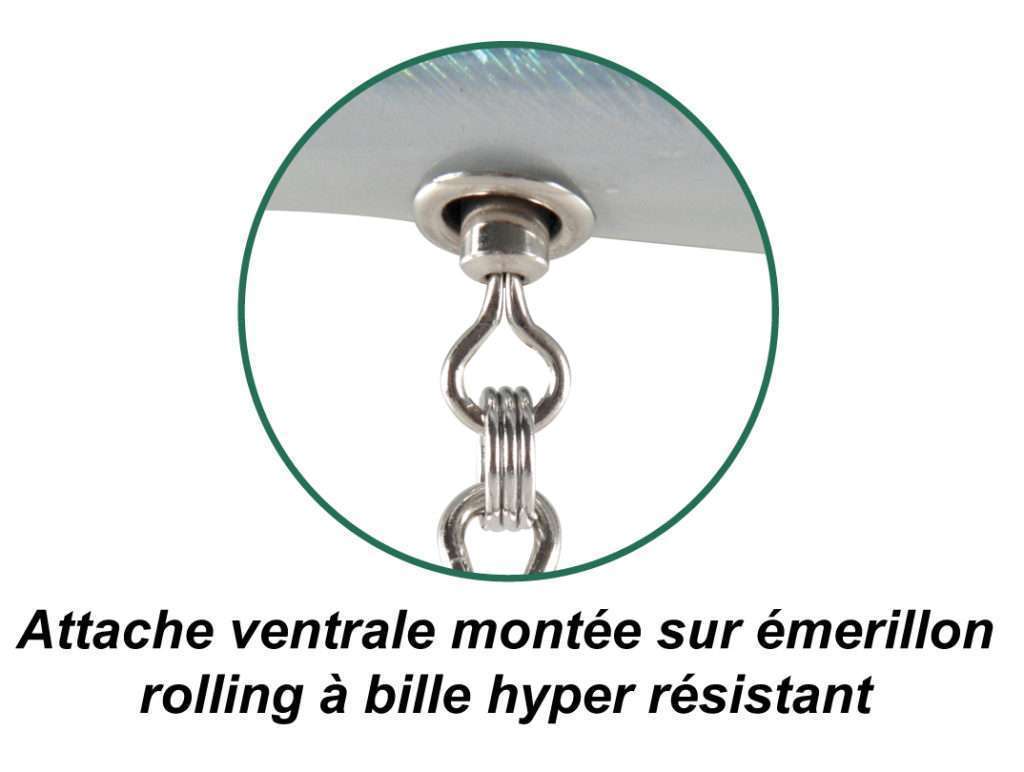 Attache ventrale monté sur un rolling à bille hyper résistant