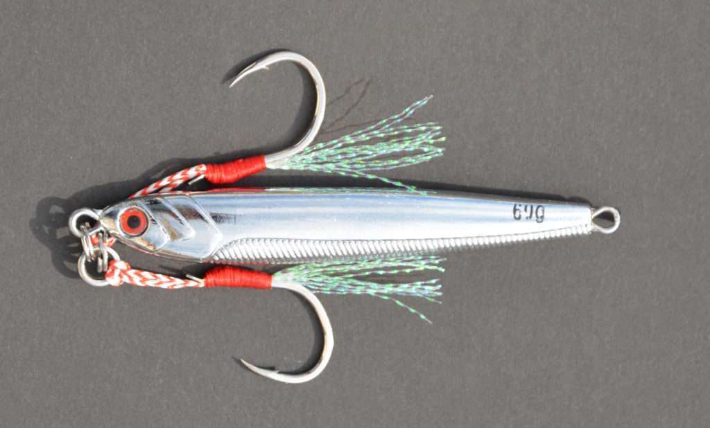 Métal Spot armé avec un Mini Twin Explorer Tackle en tête pour du light jigging