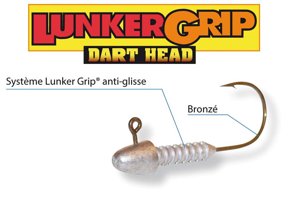 Tête plombée Dart Head Lunker Grip