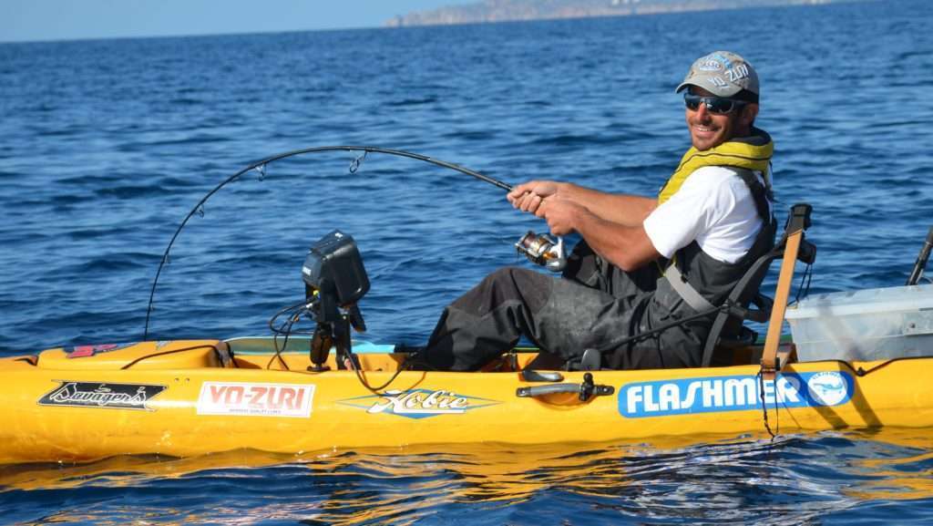 Etienne en combat avec un beau poisson