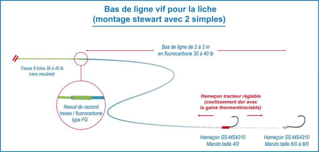 Bas de ligne pour la liche avec 2 simples Maruto