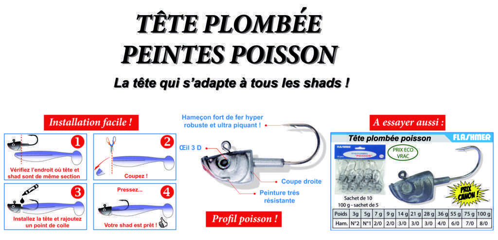 Tête poisson Flashmer