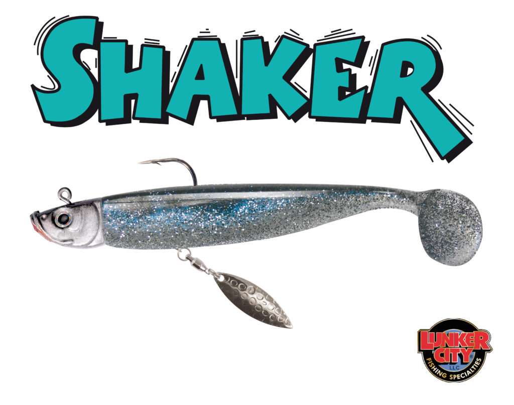 Shaker Lunker City monté avec un système Quick Willow Scratch Tackle sous le ventre