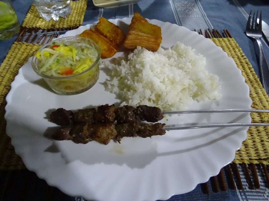 Les succulents repas accompagnés d'un bon rhum nous font passer de bonnes nuits !