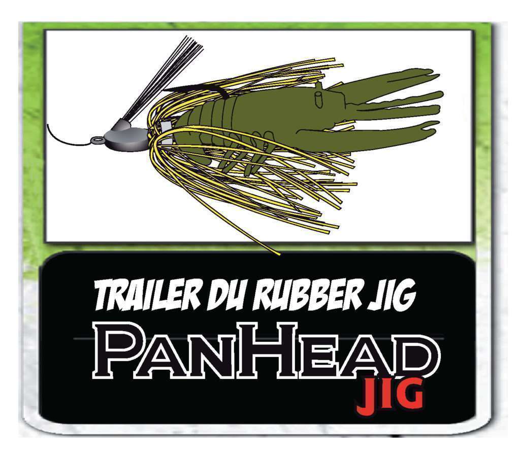 Crawbug Yum  monté sur un rubber jig Panhead Jig Lunker City