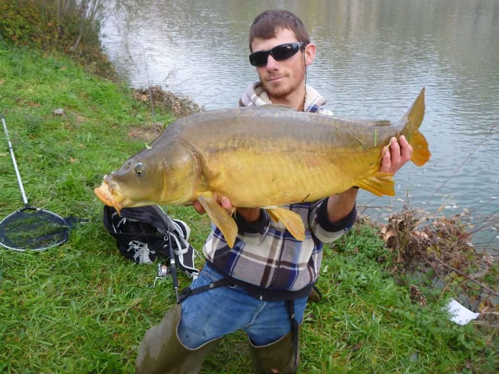 Magnifique carpe prise par Colin au rubber jig + craw