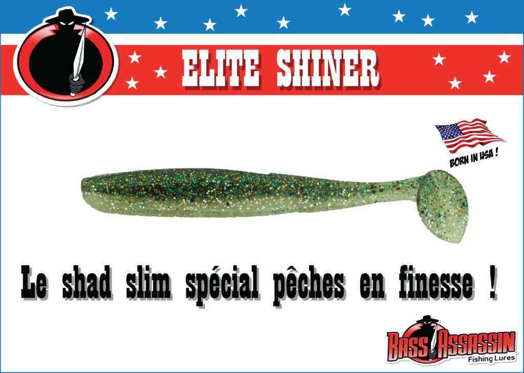 Elite Shiner : Le shad slim spécial pêches en finesse et en buzzing !